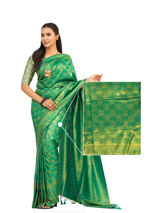 0068 Katan Silk Saree - Green