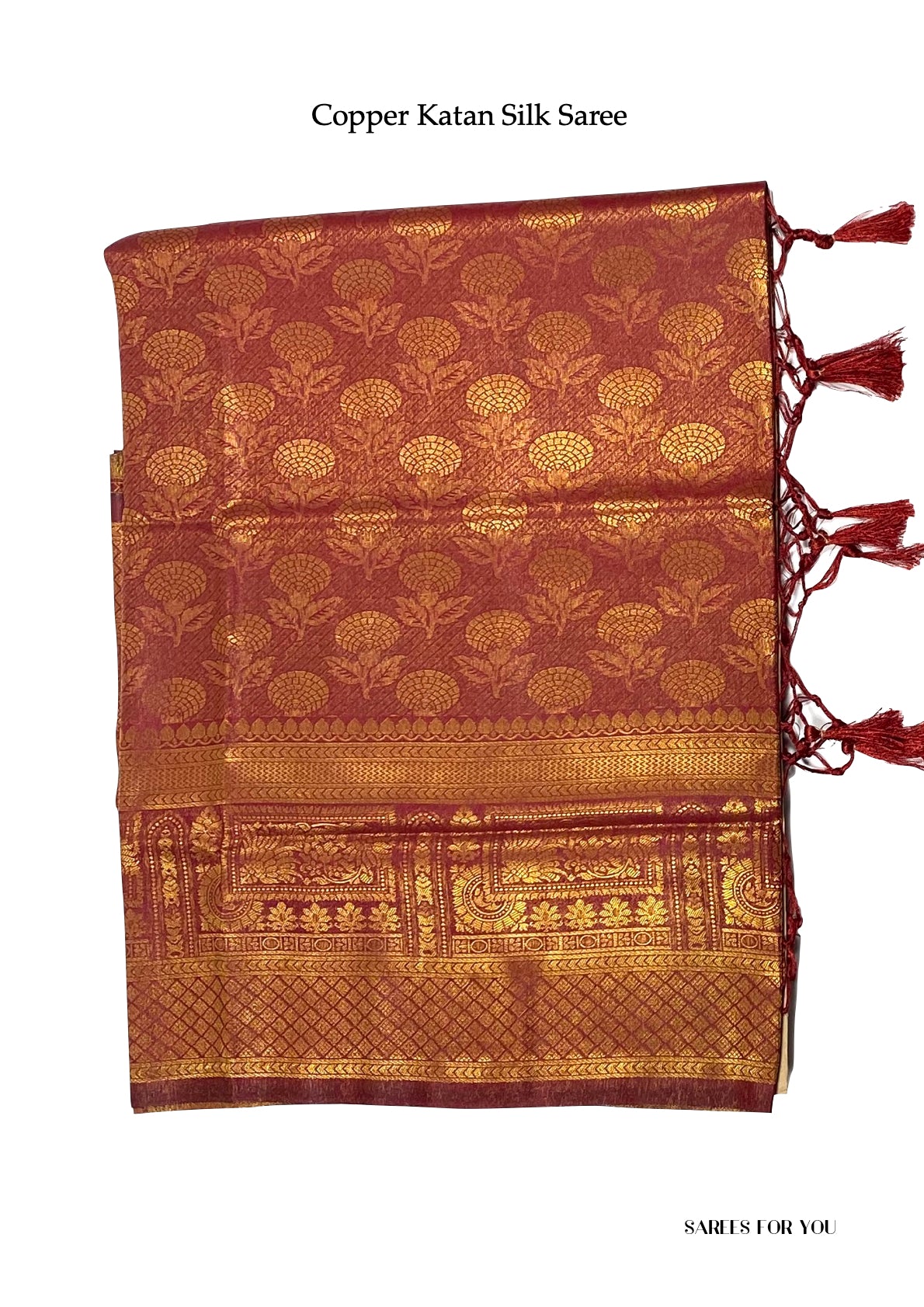 0067 Katan Silk Saree - Copper