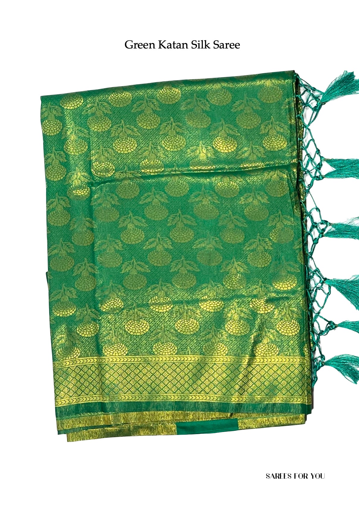 0068 Katan Silk Saree - Green