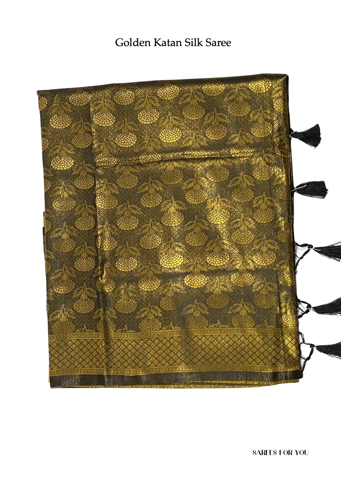 0070 Katan Silk Saree - Golden